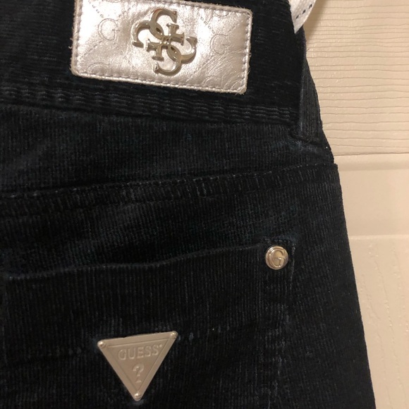 Guess Pants - GUESS Low waisted black corduroy pants